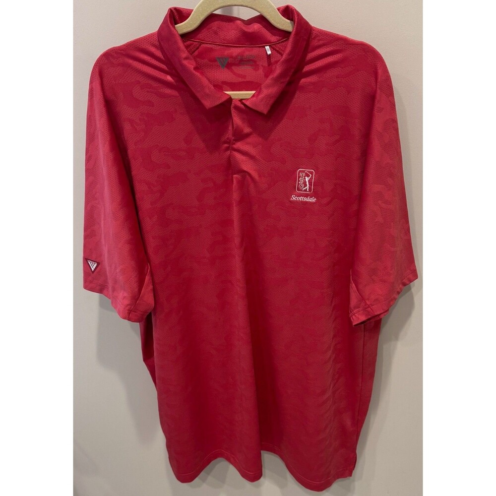 TPC Scottsdale - Levelwear Golf Shirt - Men's Size XXL - Pink Camouflage
